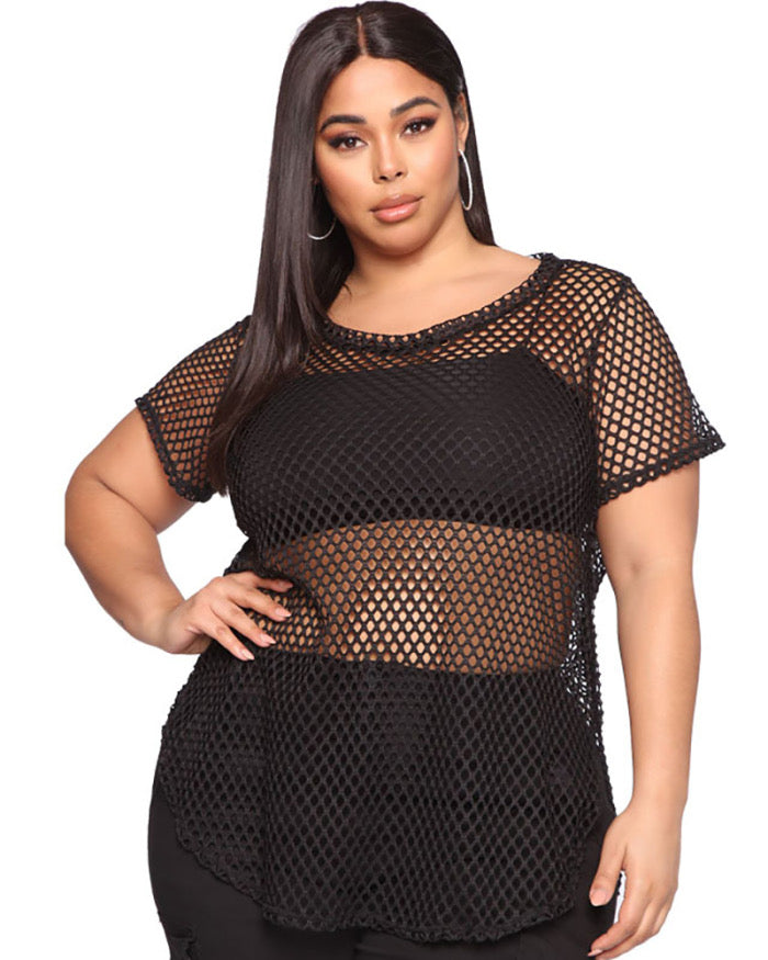 The Black Mesh See Me Top