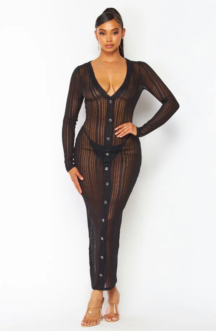 The Diva Button Maxi Dress