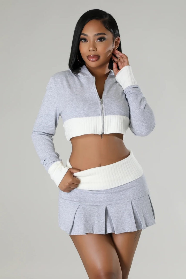 The Diva Knitted Flare Skirt Set