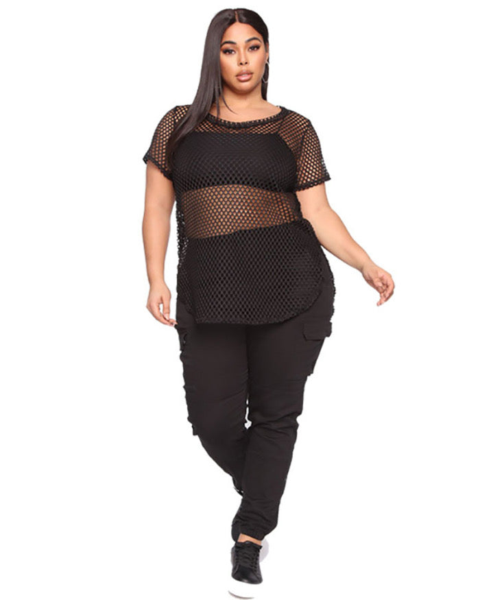 The Black Mesh See Me Top