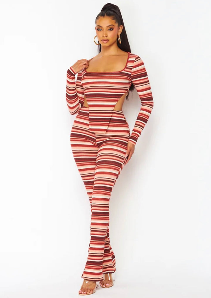 Stripe Pants Set