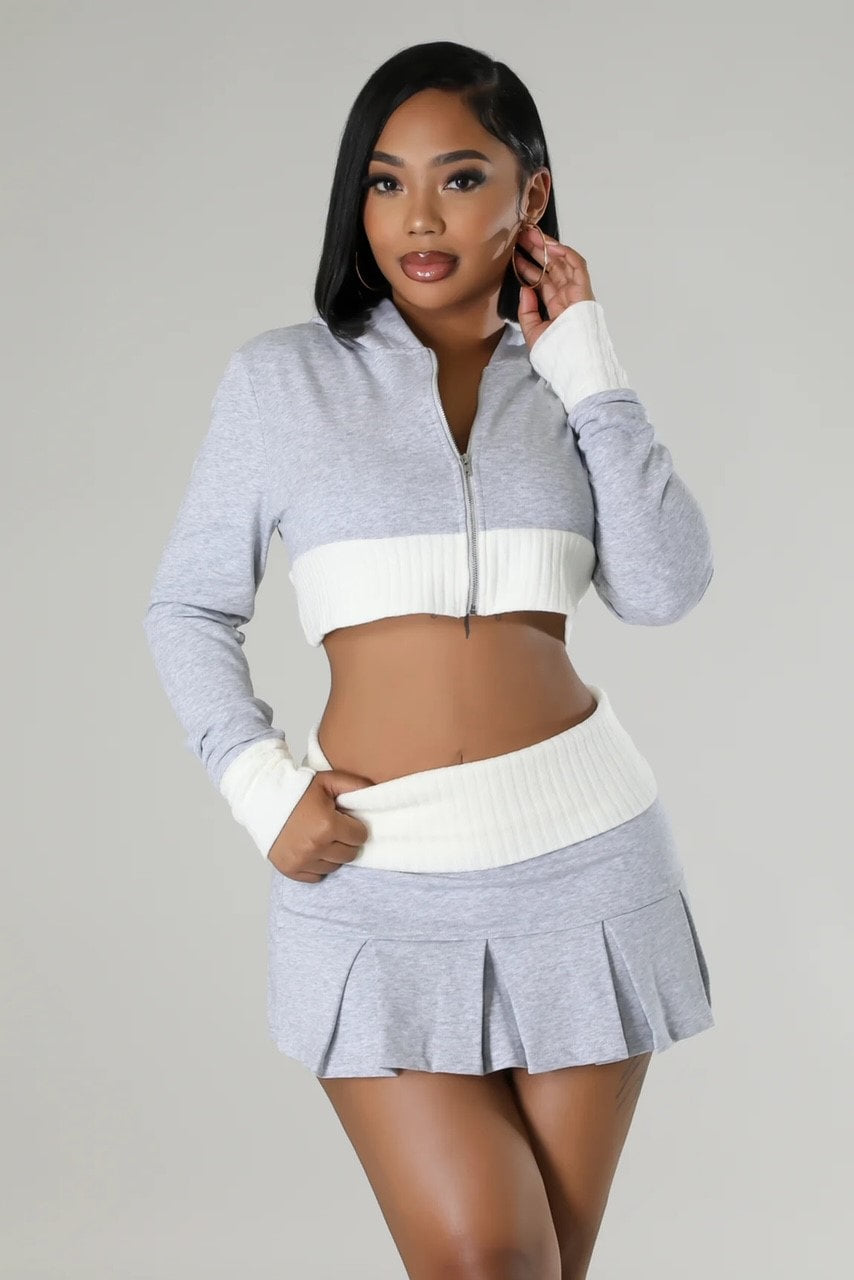 The Diva Knitted Flare Skirt Set