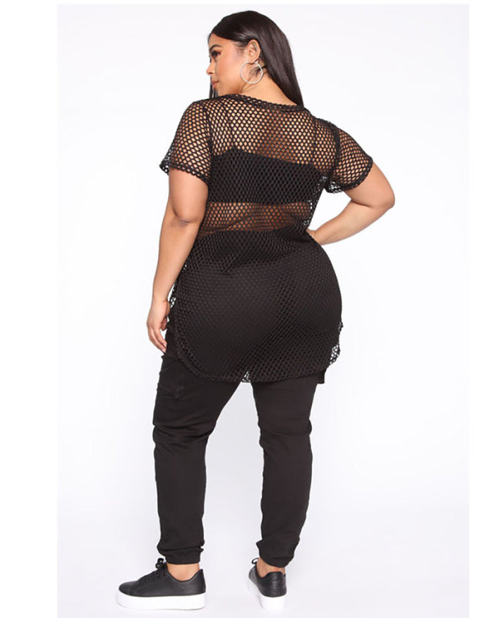 The Black Mesh See Me Top