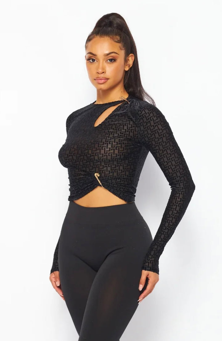 The Velvet Versace-Inspired Mesh Top