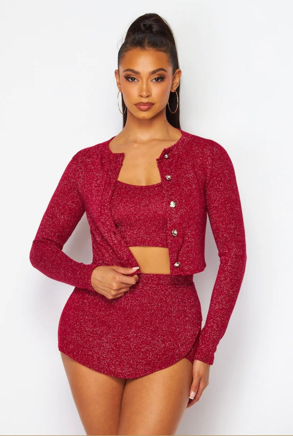 The Diva Cardigan Skirt Set