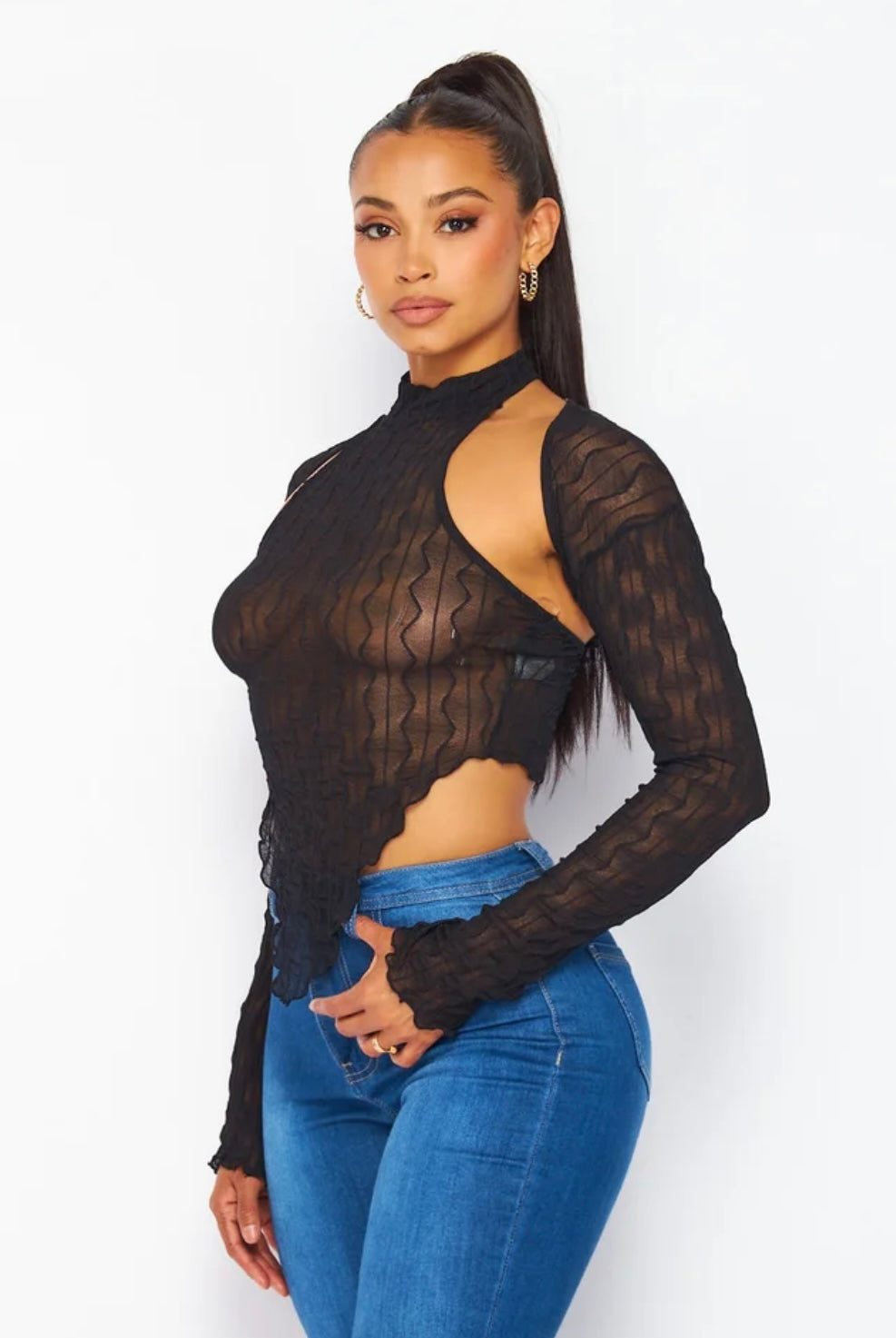 The Diva Merrow Mesh Top