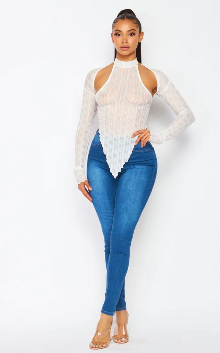 The Diva Merrow Mesh Top