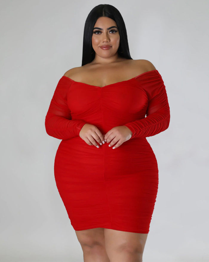 The Diva Plus Mesh Dress