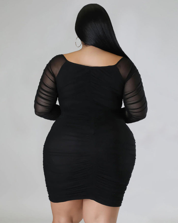 The Diva Plus Mesh Dress